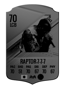 RAPTOR-7-7-7の選手カード
