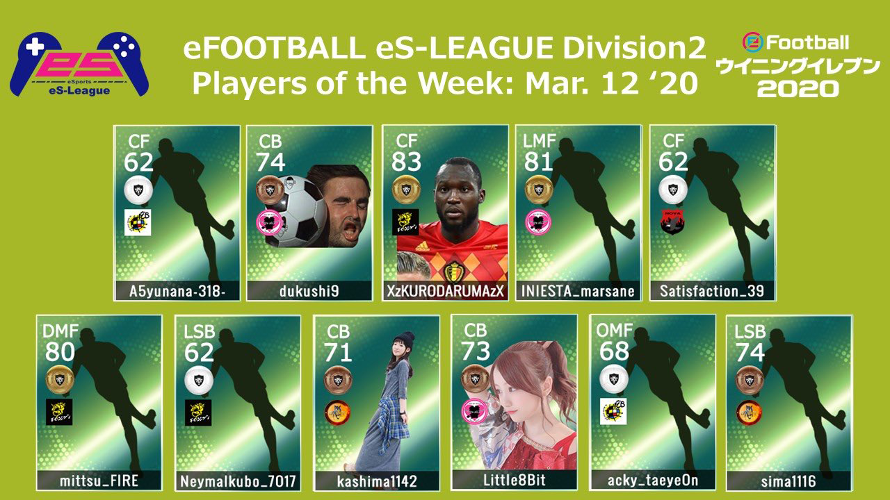 eFOOTBALL eS-LEAGUE 5th Division2 Players Of The Week 04