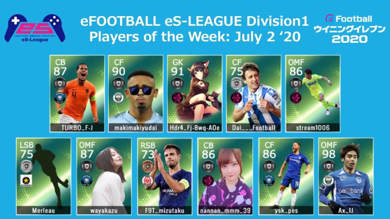 eFOOTBALL eS-LEAGUE 6th Division1 Players Of The Week 04