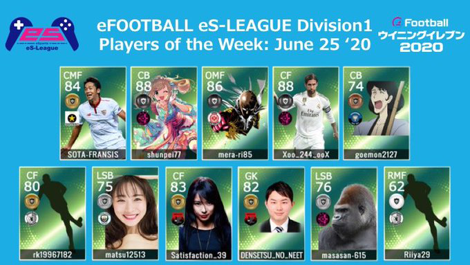 eFOOTBALL eS-LEAGUE 6th Division1 Players Of The Week 03