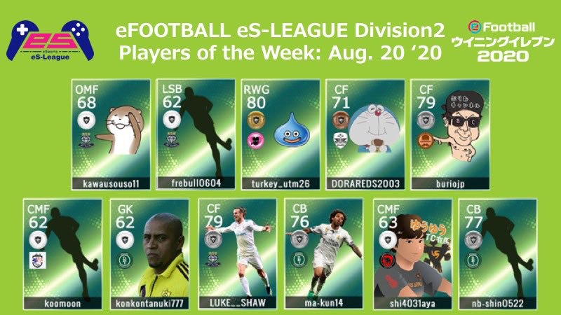 eFOOTBALL eS-LEAGUE 6th Division2 Players Of The Week 09